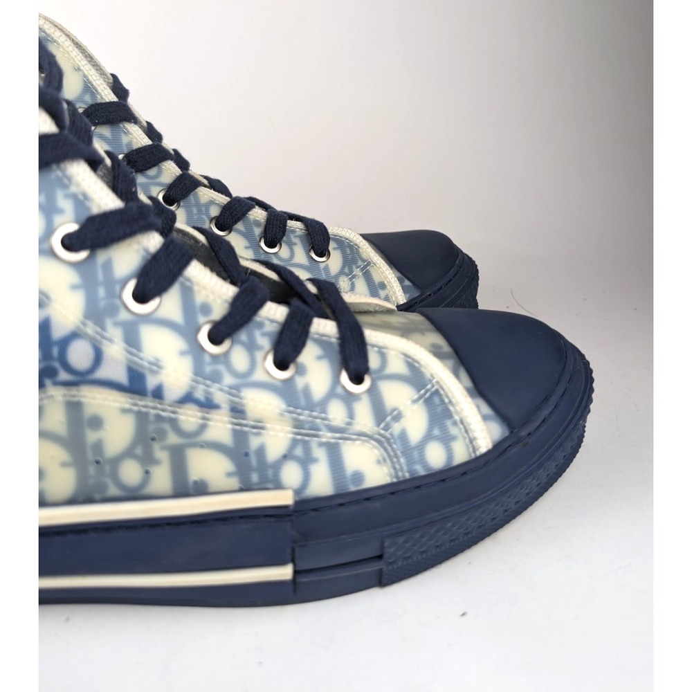 Dior B23 High-Top Sneaker White and Navy Dior Oblique Canvas EU 45/US 11.5 - Picture 14 of 15